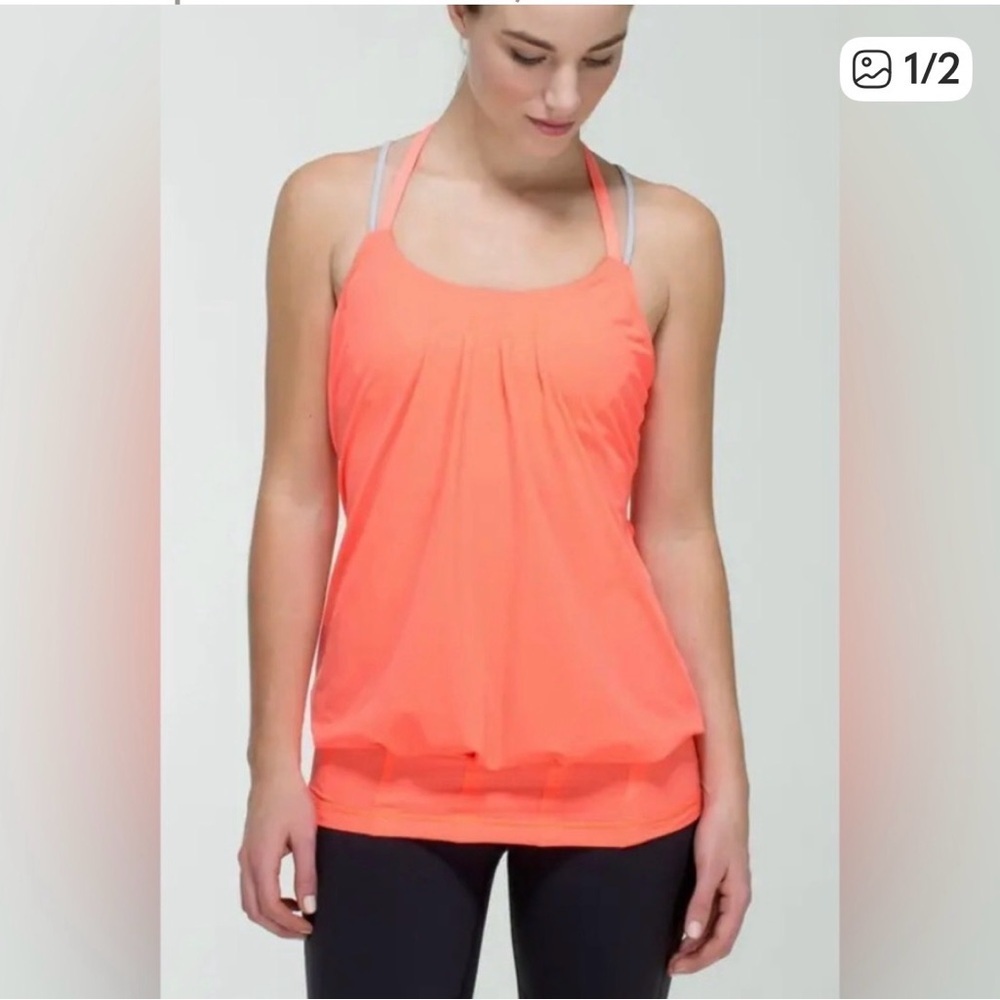 Lululemon Athletica . Ruched Pink Tank Top - Picture 1 of 9